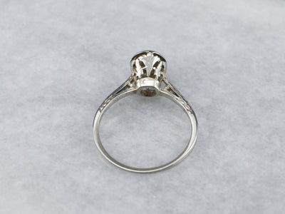 Starburst Deco Diamond Engagement Ring