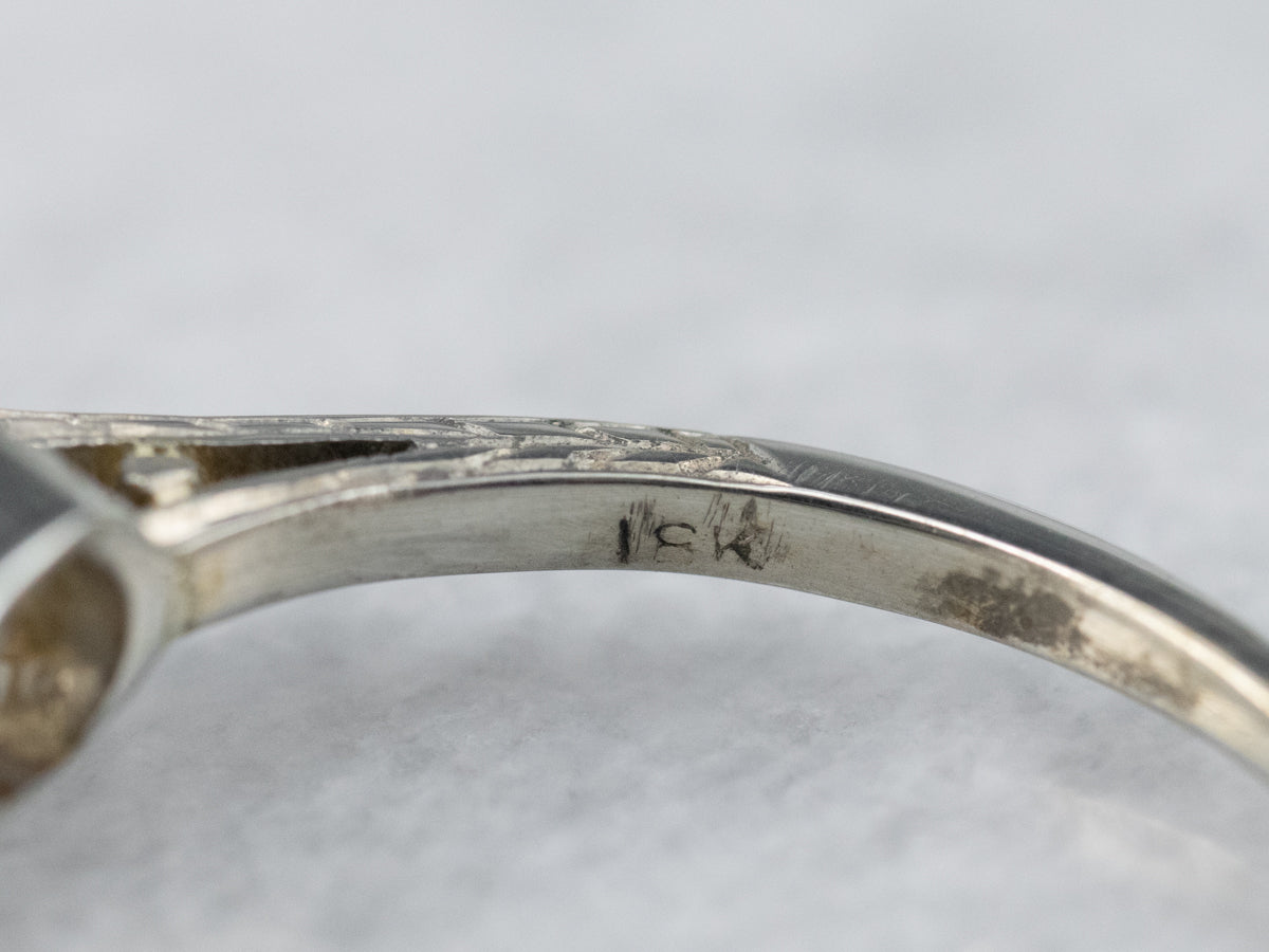 Starburst Deco Diamond Engagement Ring