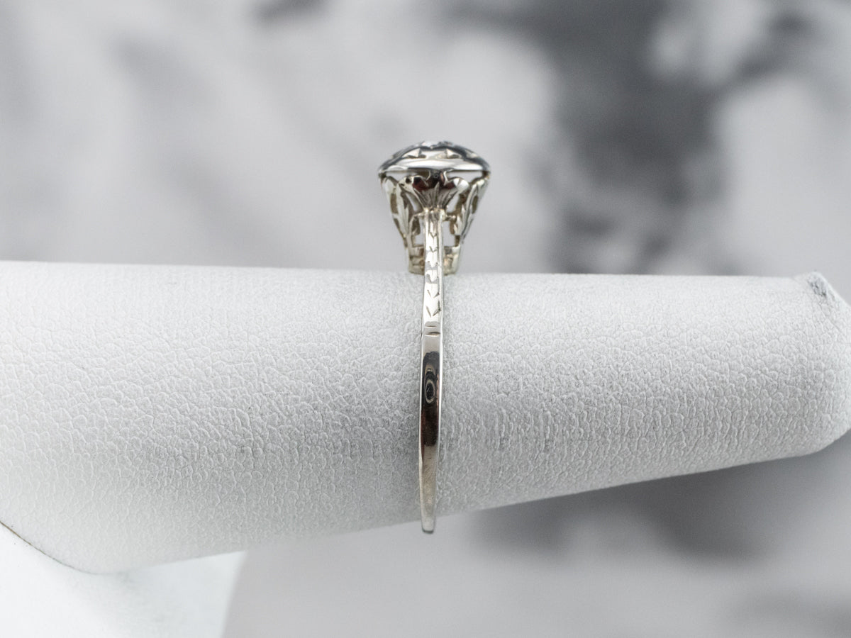 Starburst Deco Diamond Engagement Ring