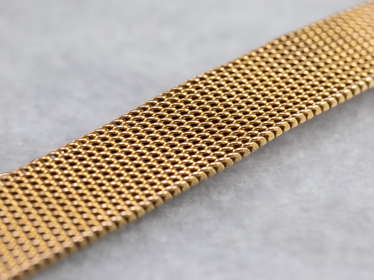 Ruby Diamond Emerald Gold Mesh Bracelet