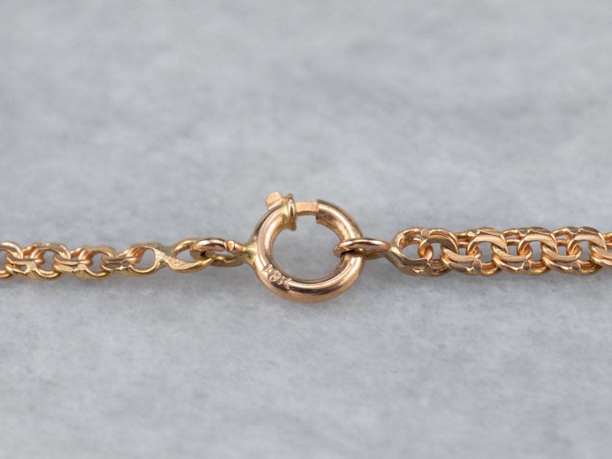 Rose Gold Fancy Curb Chain