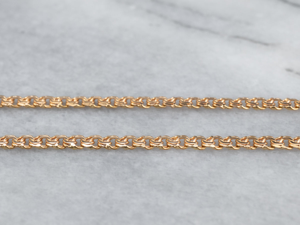 Rose Gold Fancy Curb Chain