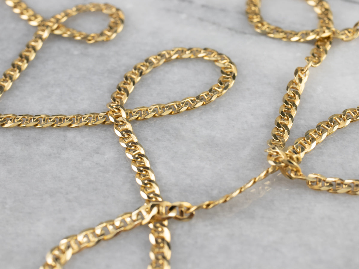 14K Gold Anchor Link Chain