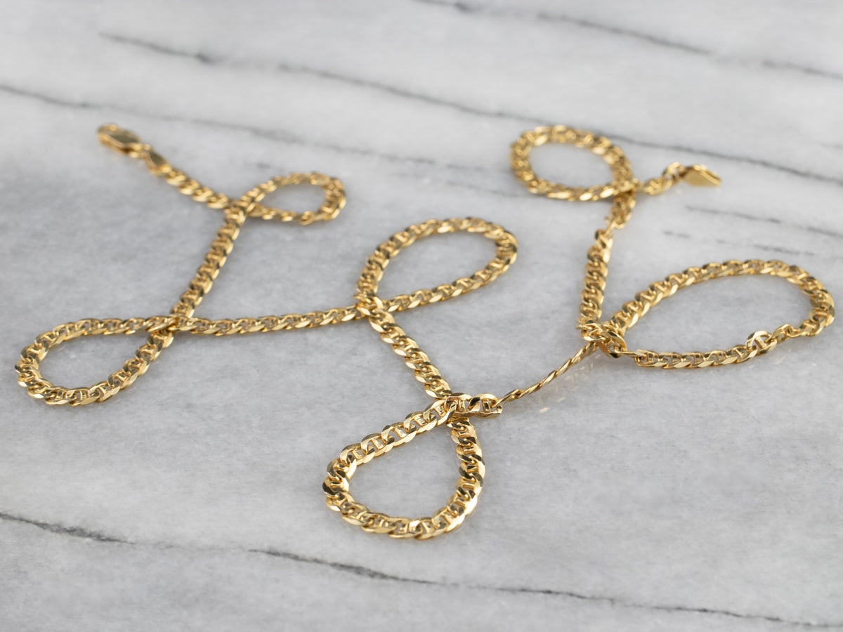 14K Gold Anchor Link Chain