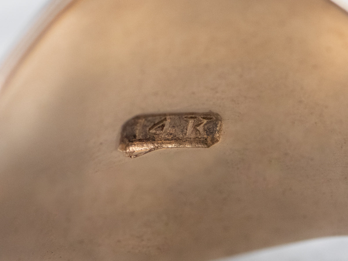 Unisex Plain Gold Signet Ring