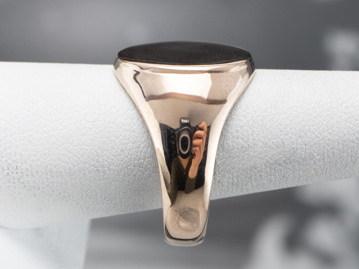 Unisex Plain Gold Signet Ring