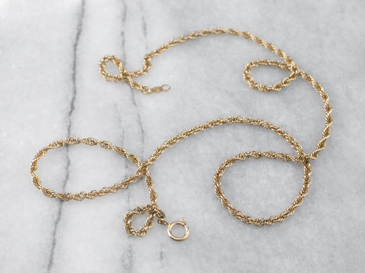 Yellow Gold Rope Twist Chain
