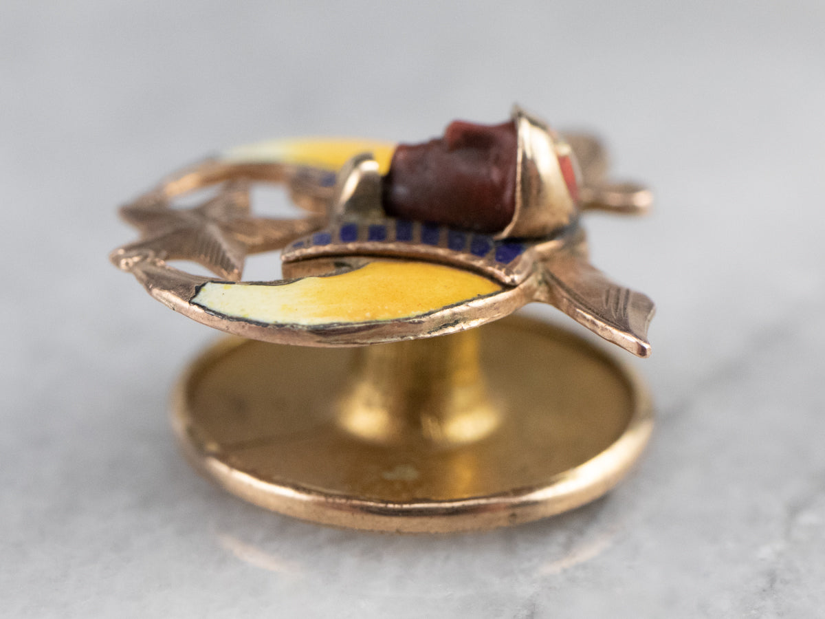 Shriners Enamel Gold Lapel Button Pin