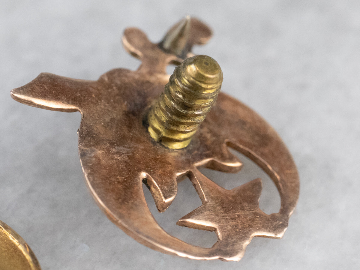Shriners Enamel Gold Lapel Button Pin