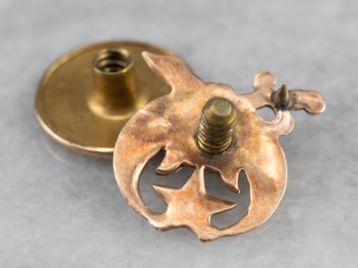 Shriners Enamel Gold Lapel Button Pin