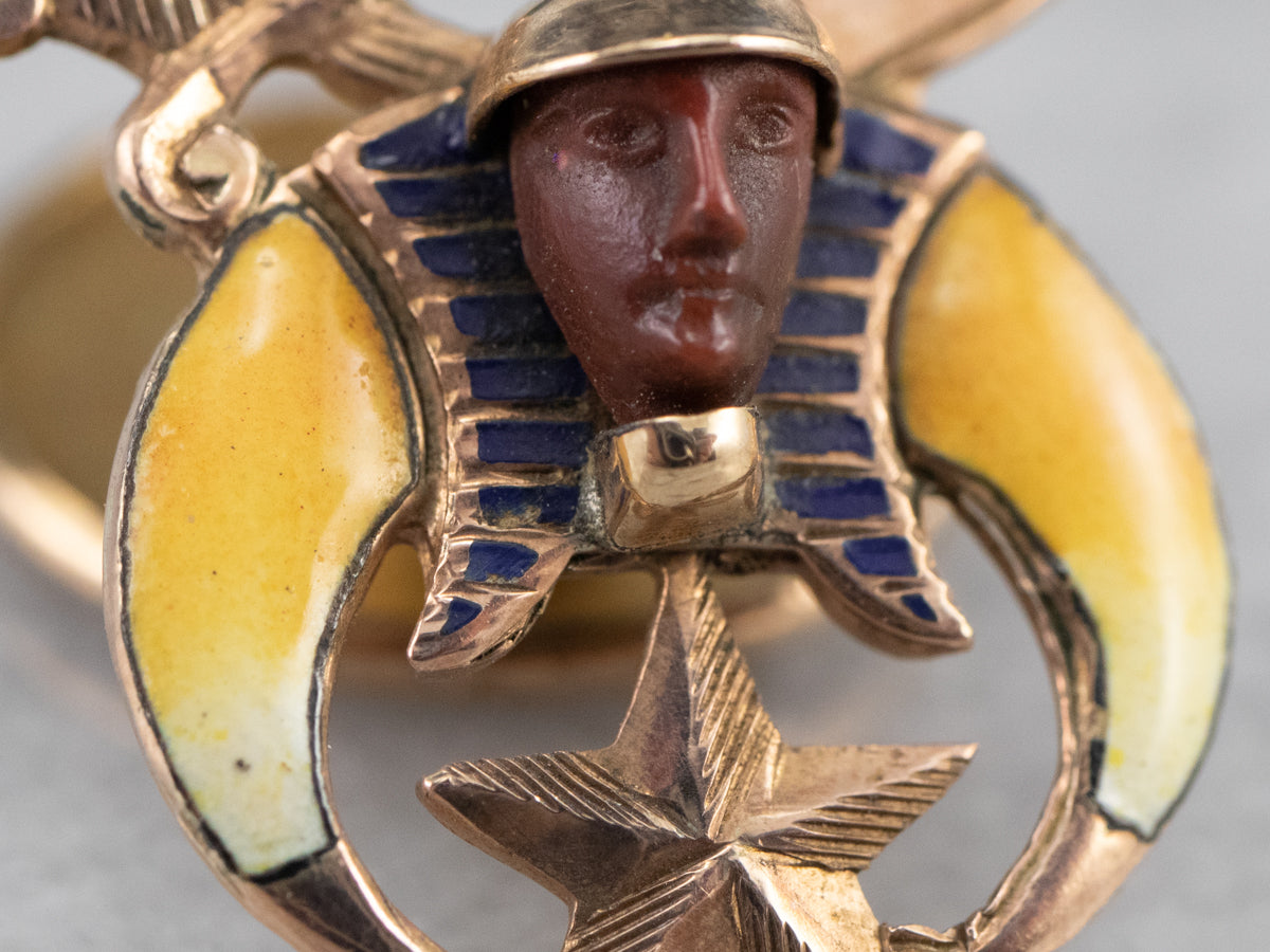 Shriners Enamel Gold Lapel Button Pin