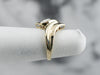 Diamond Two Tone Gold Bypass Ring