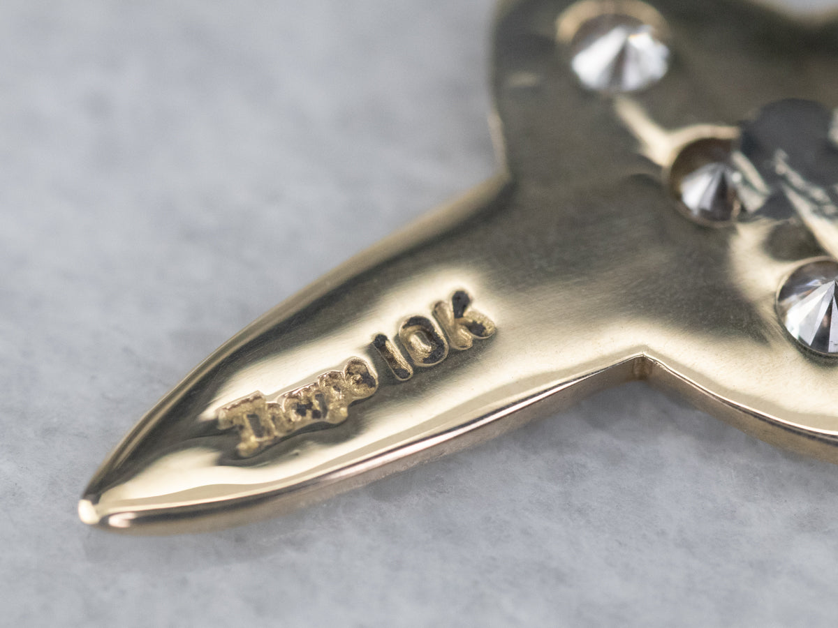 Three Stone Diamond Cross