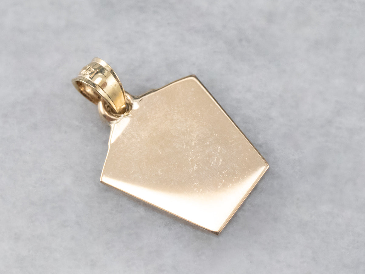 Colgante de oro esmaltado del Arco Real de piedra angular masónica