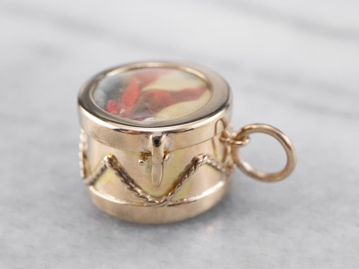 Vintage American Snare Drum Charm