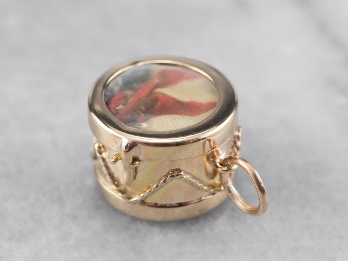 Vintage American Snare Drum Charm
