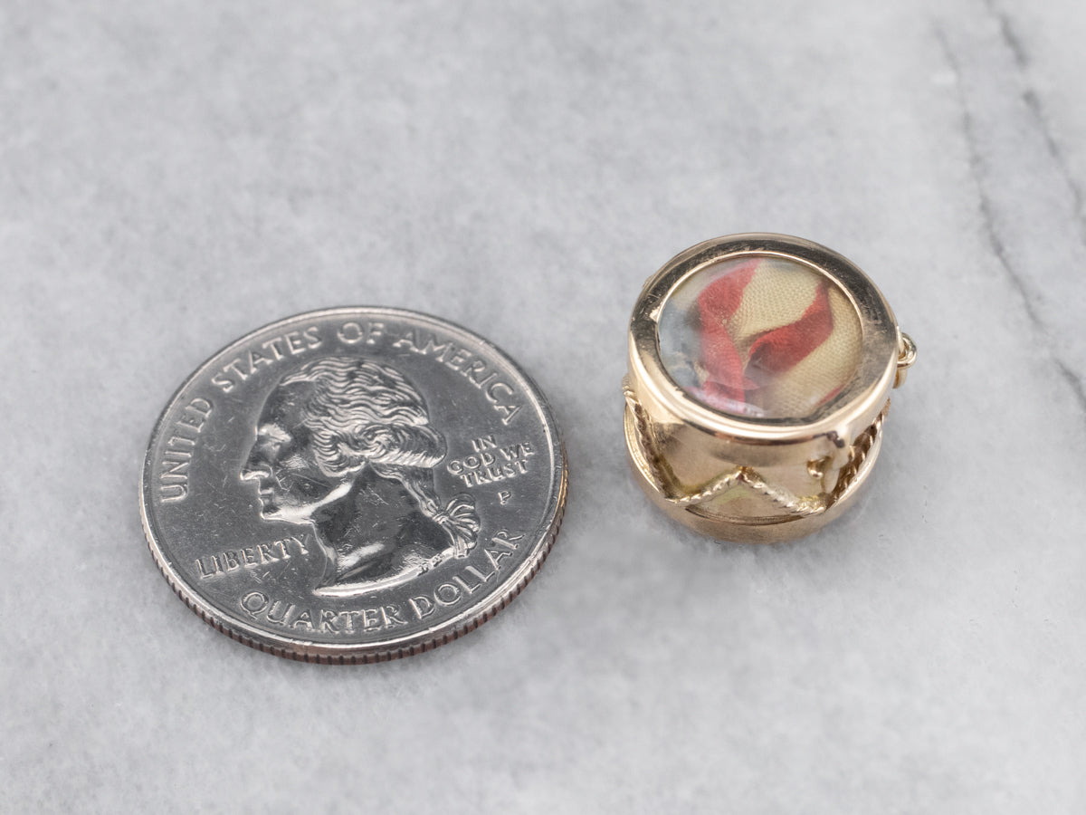 Vintage American Snare Drum Charm