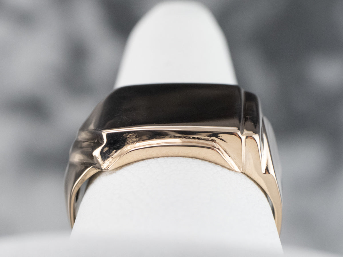 Unisex Gold Signet Ring