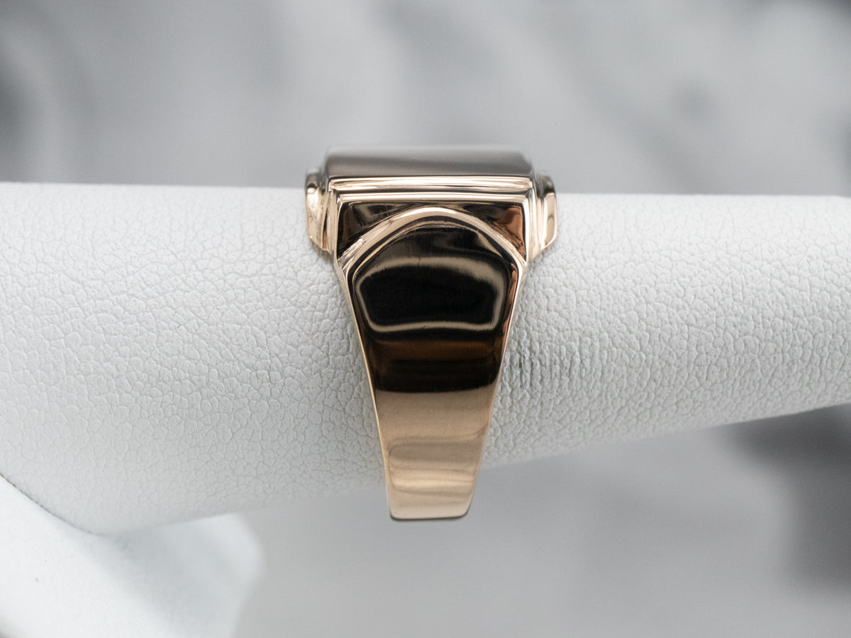 Unisex Gold Signet Ring