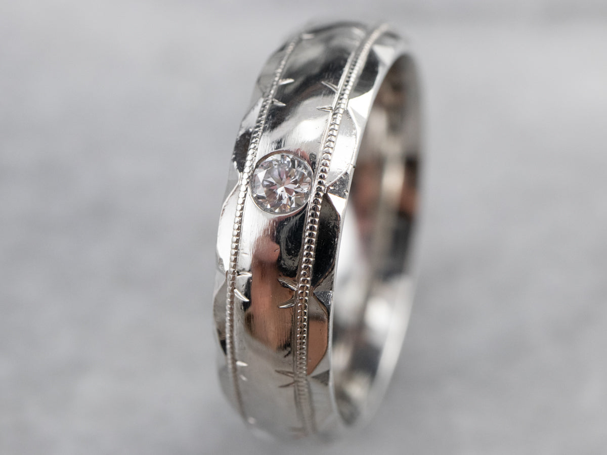 Platinum Gypsy Set Diamond Band
