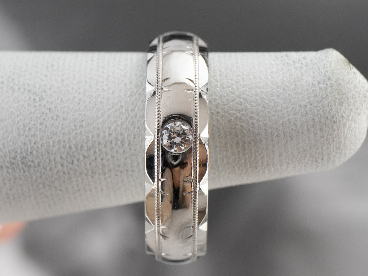 Platinum Gypsy Set Diamond Band