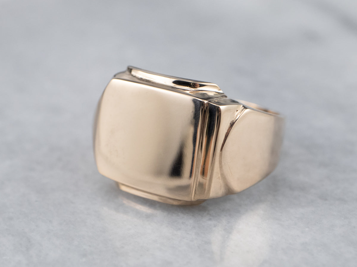 Unisex Gold Signet Ring