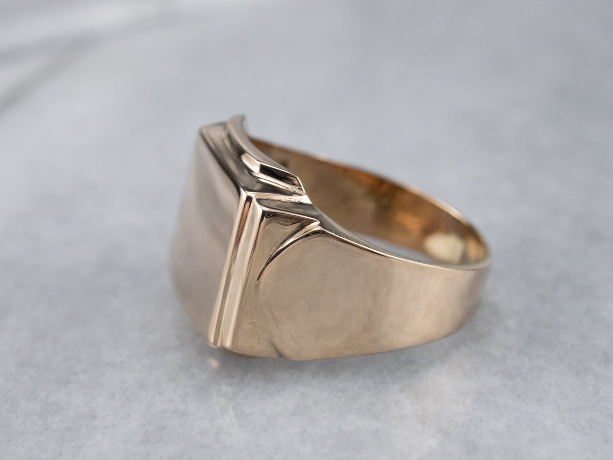 Unisex Gold Signet Ring