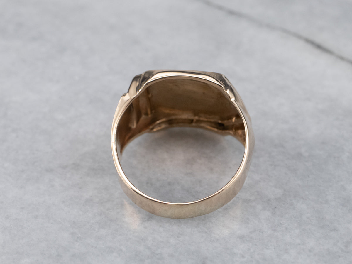 Unisex Gold Signet Ring