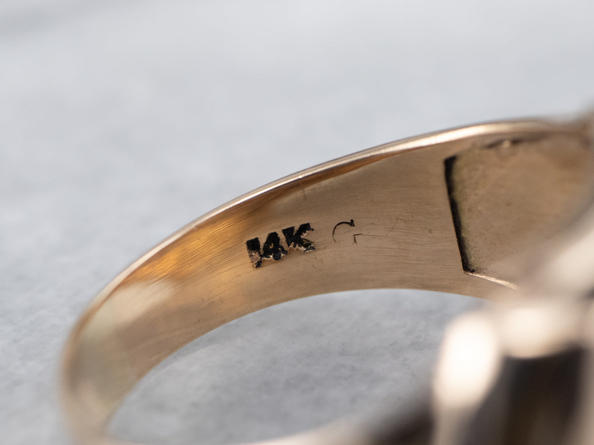 Unisex Gold Signet Ring