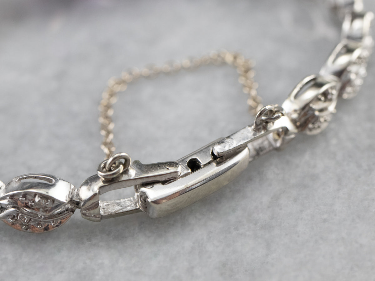 Pulsera Era Retro de Amatista y Diamantes