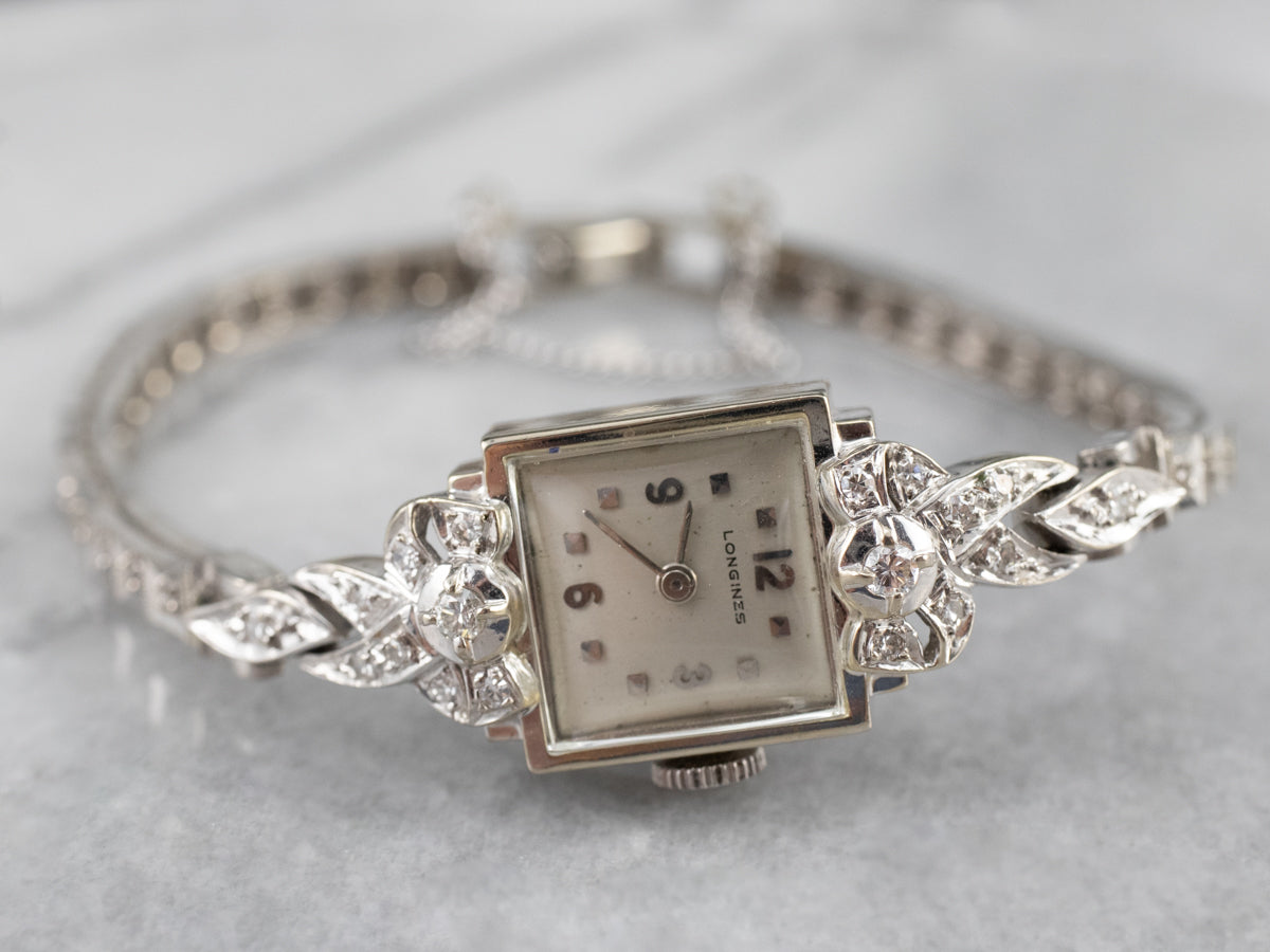 White gold and diamond watch Clearance