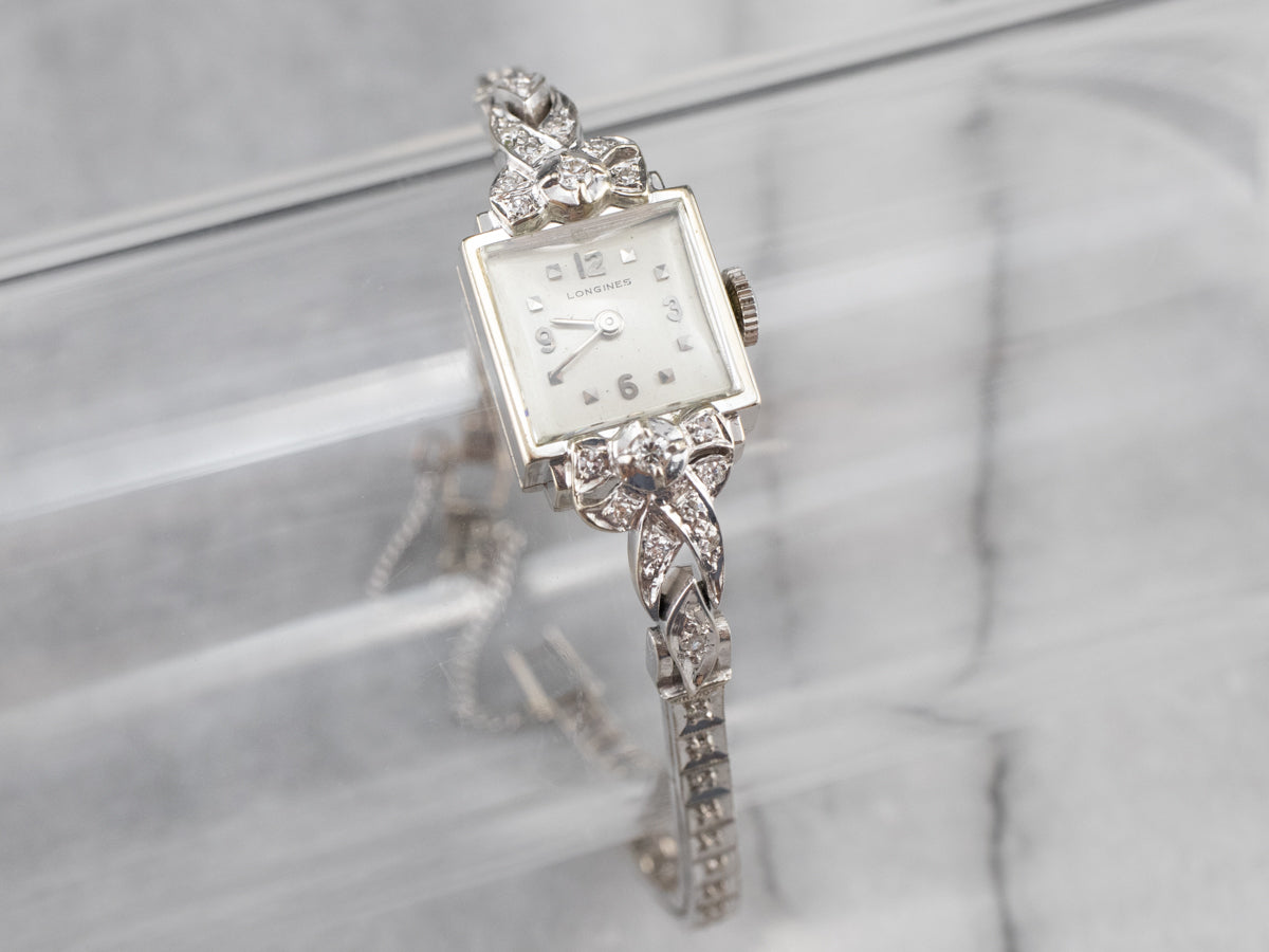 Diamond white gold watches Clearance