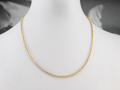 Polished Yellow Gold Rolo Chain
