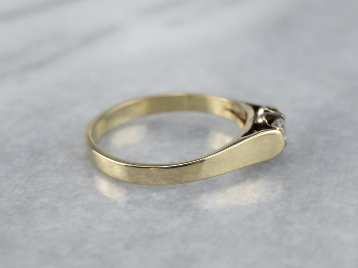 Buttercup Diamond Gold Solitaire Engagement Ring