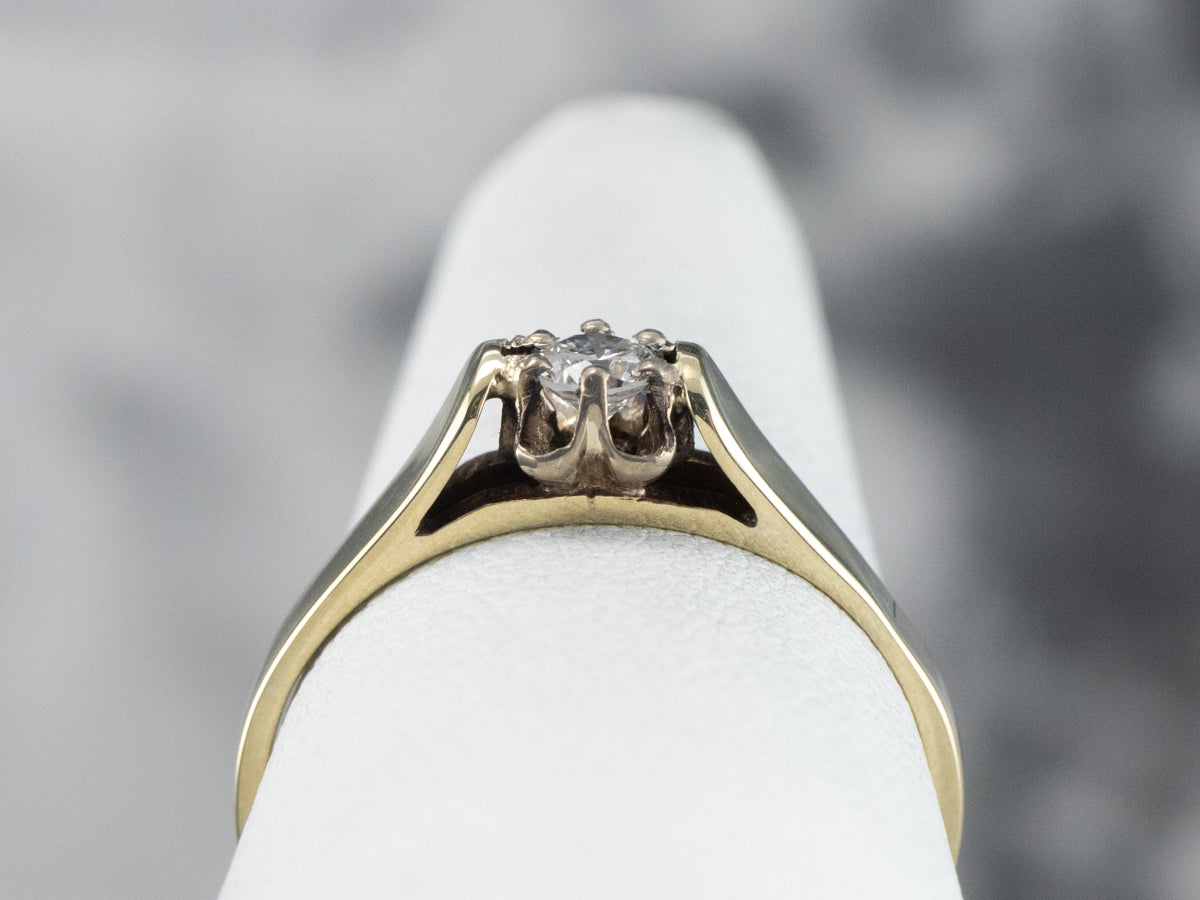 Buttercup Diamond Gold Solitaire Engagement Ring