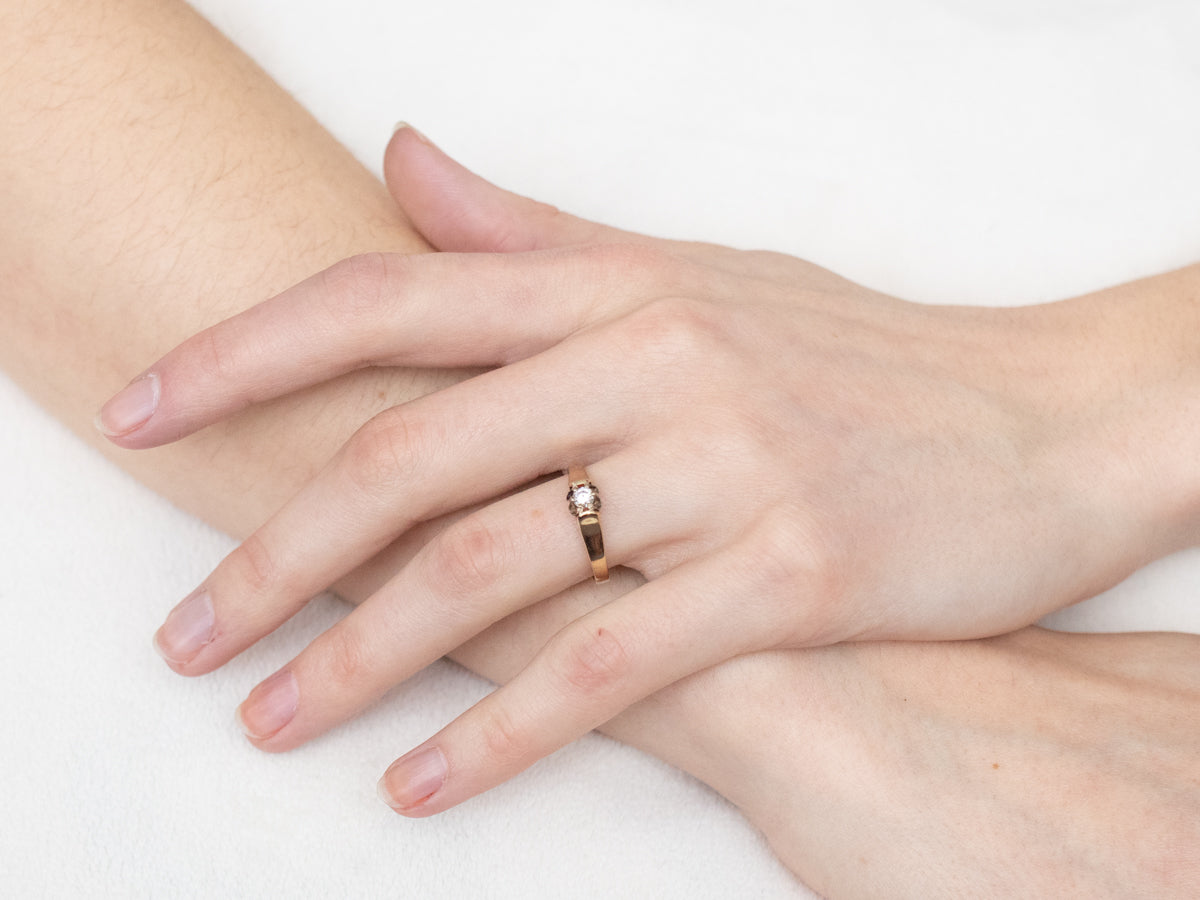 Buttercup Diamond Gold Solitaire Engagement Ring