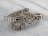 Art Deco Diamond Filigree Bow Link Bracelet