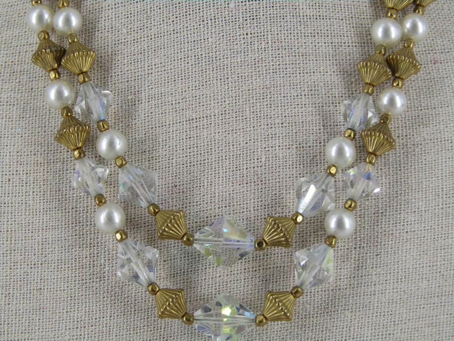 Double Strand Beaded Necklace