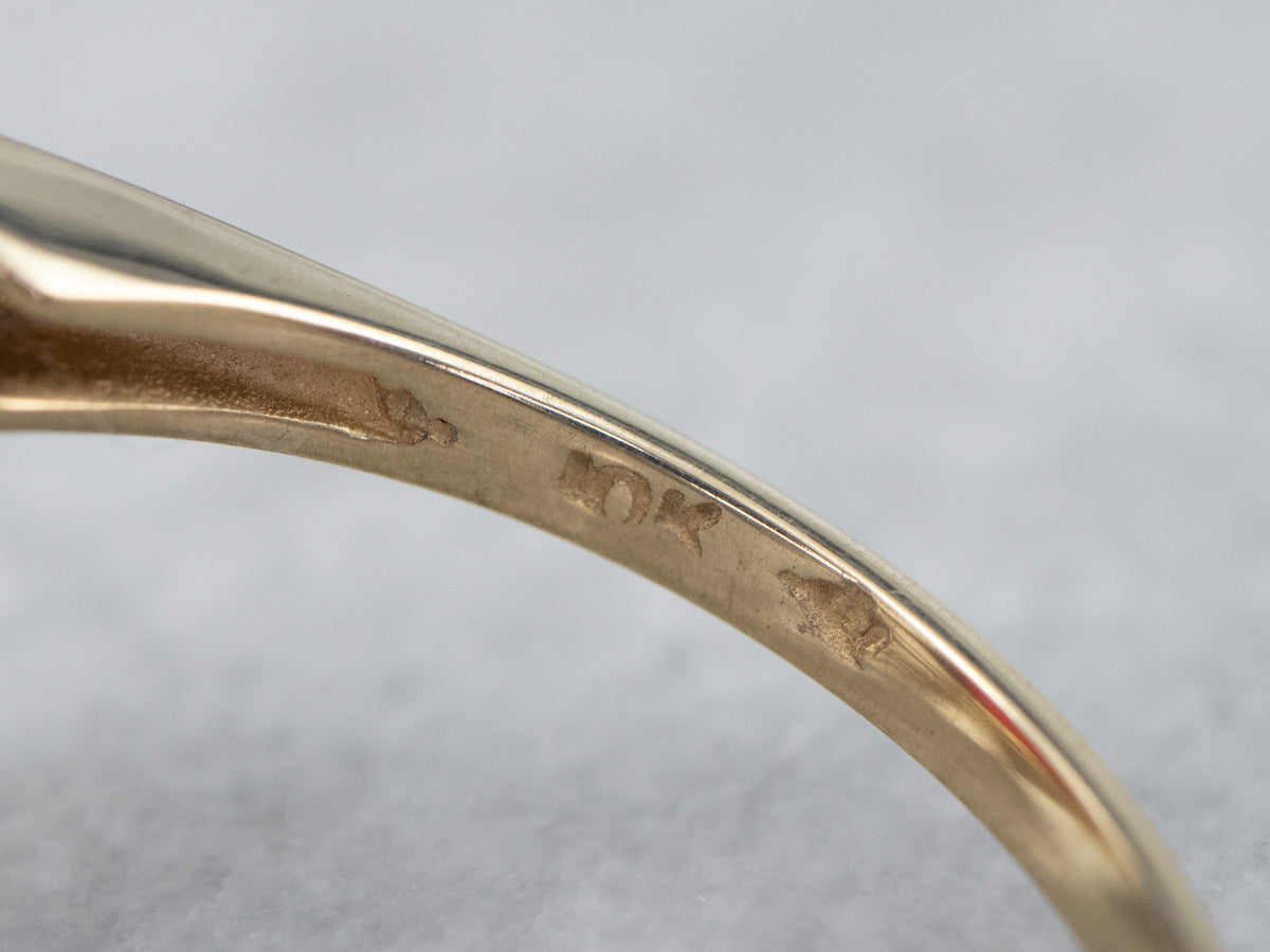 Scalloped Gold Garnet Statement Ring