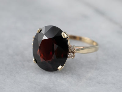 Garnet and Diamond Vintage Ring