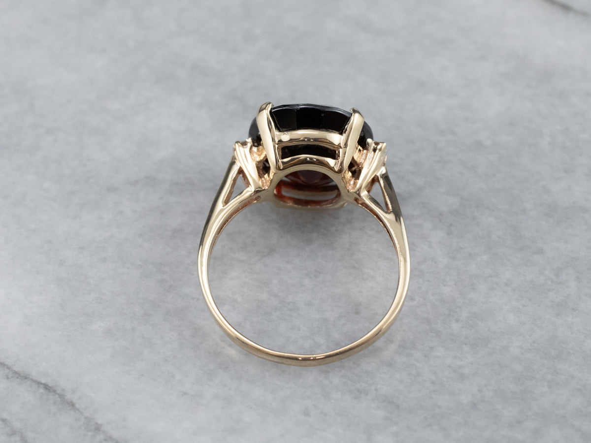 Garnet and Diamond Vintage Ring