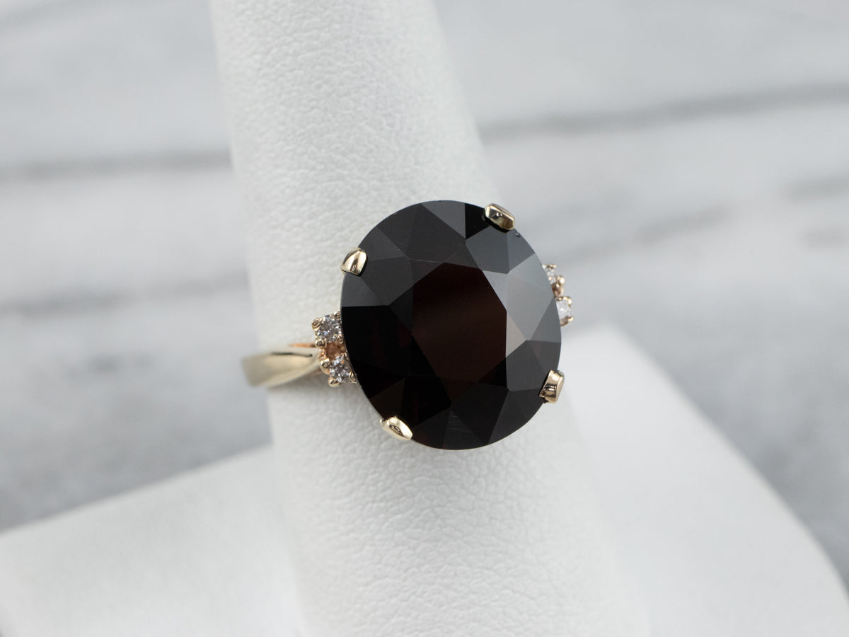 Garnet and Diamond Vintage Ring
