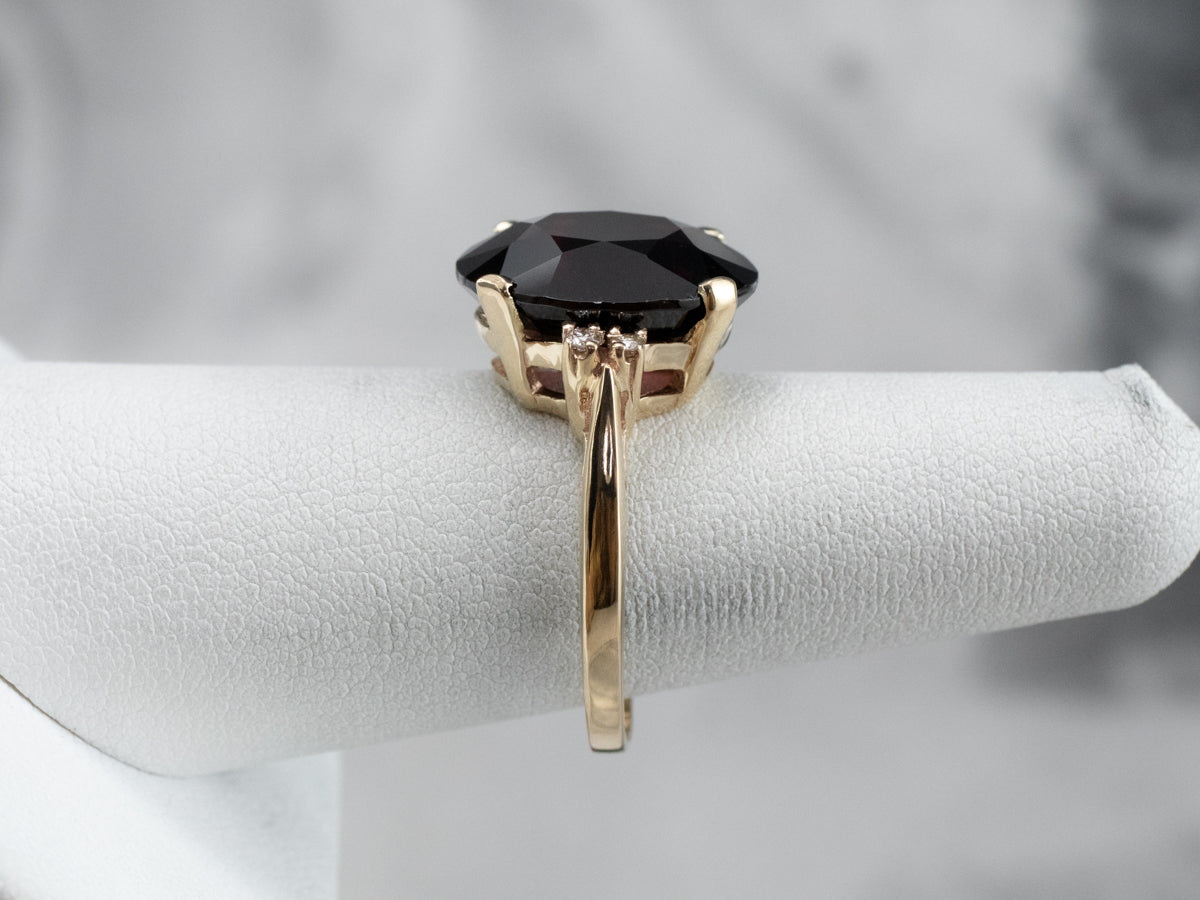 Garnet and Diamond Vintage Ring