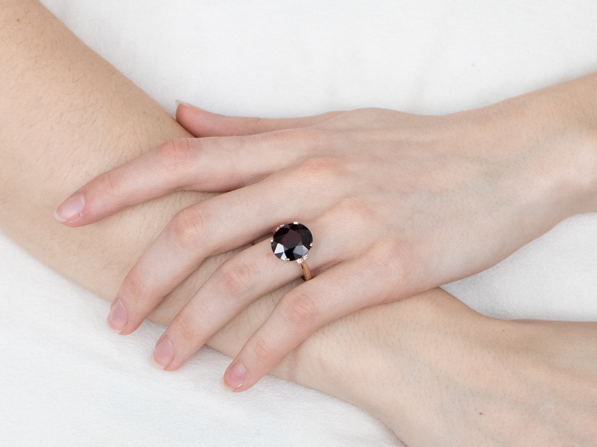 Garnet and Diamond Vintage Ring