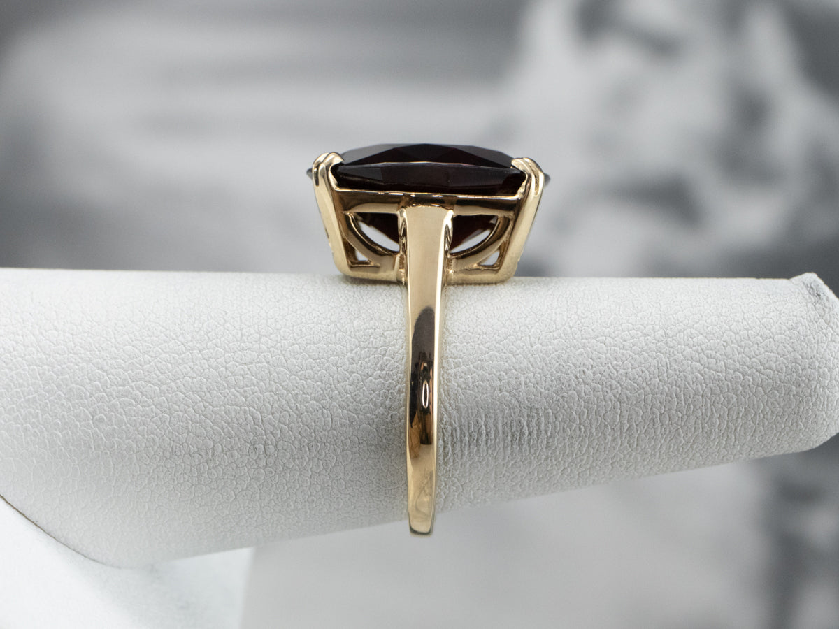 Vintage Garnet Cocktail Ring in Yellow Gold