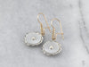 Two Tone Mother of Pearl and Seed Pearl Drop Earrings