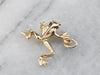 Large 14K Gold Frog Charm Pendant
