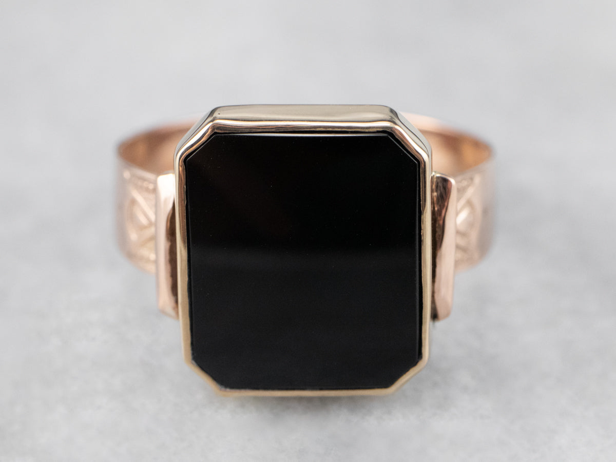 Mixed Era Black Onyx Statement Ring
