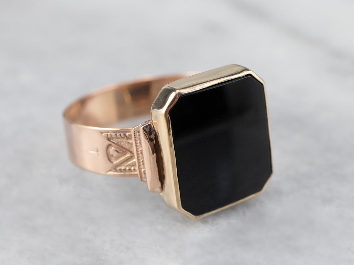 Mixed Era Black Onyx Statement Ring