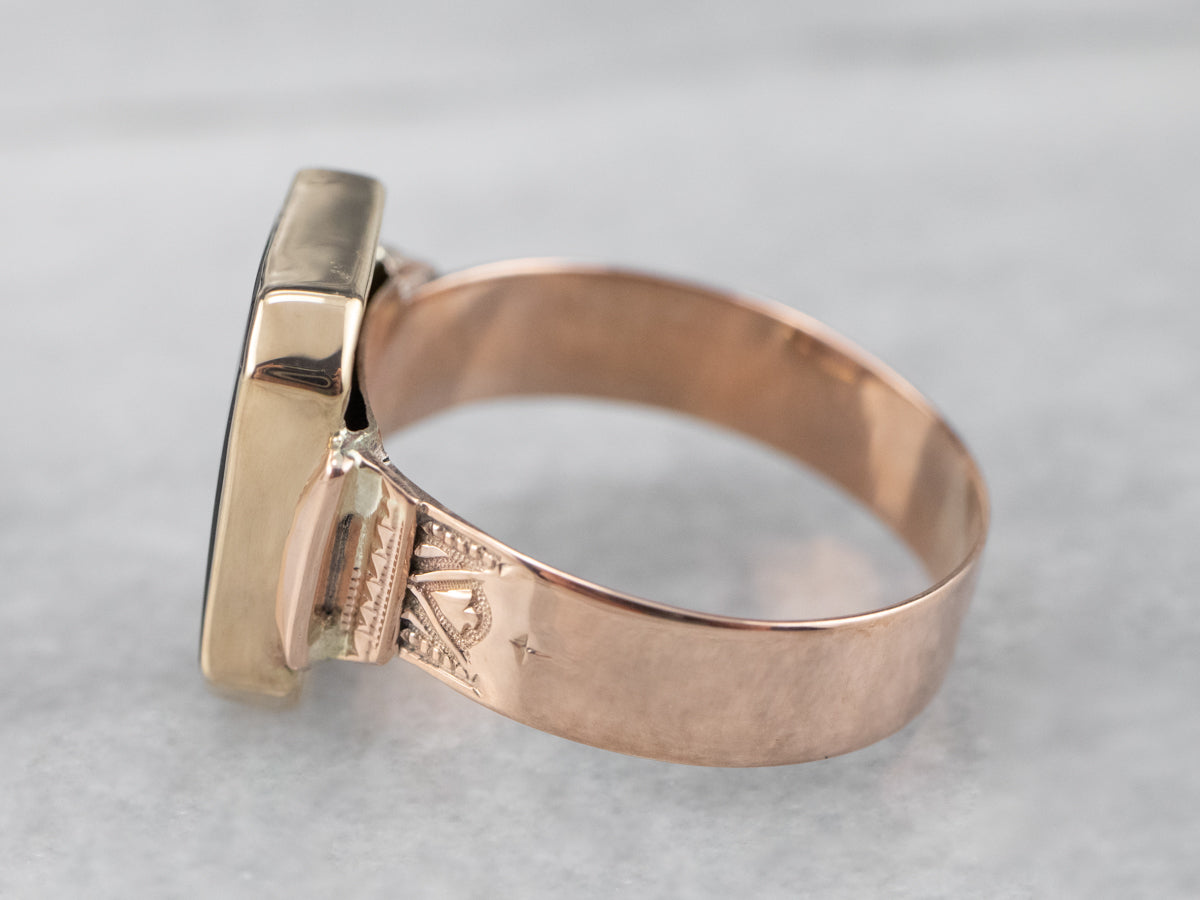 Mixed Era Black Onyx Statement Ring